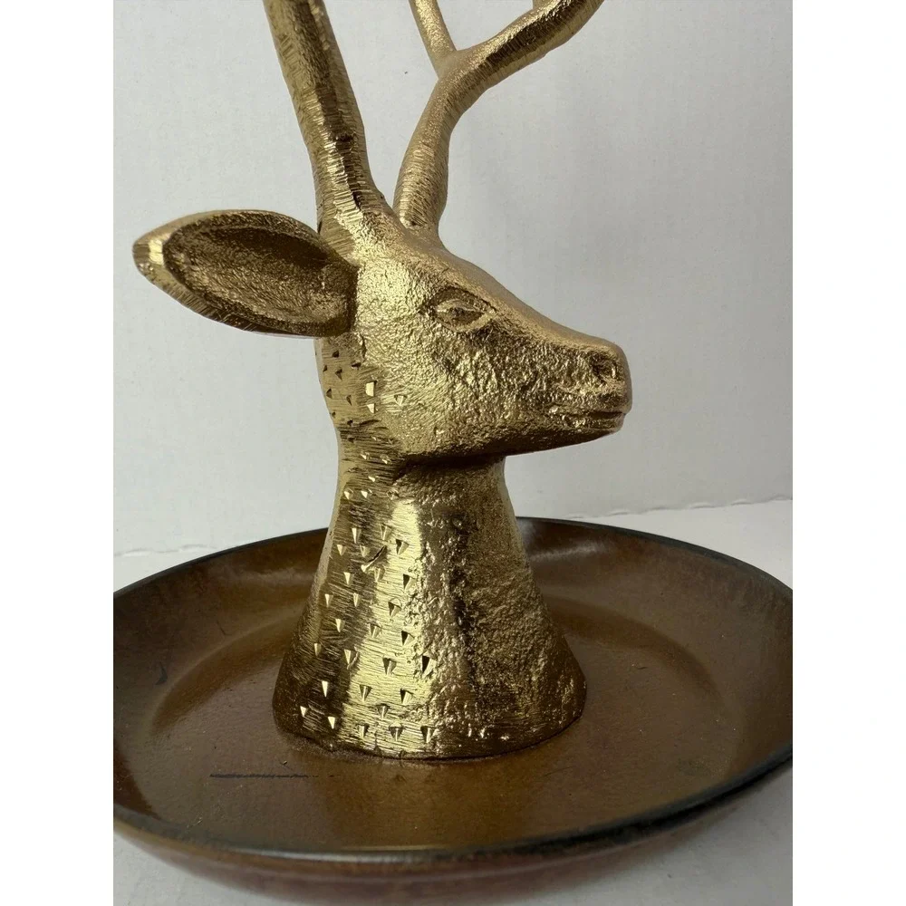 Unbranded Jewelry Faux Gold Deer Antler Holder Tray‎